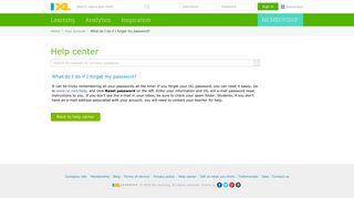 IXL - Help Center: What do I do if I forget my password?