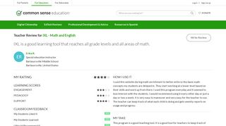IXL - Math and English Teacher Review ... - Commonsense.org