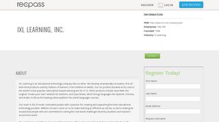 IXL Learning, Inc. Company Profile | Recpass