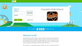 IXL - Gonzales High School