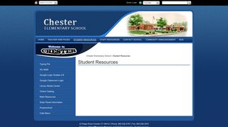 Student Resources - Chester Elementary School