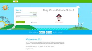 IXL - Holy Cross Catholic School