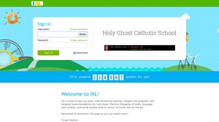 IXL - Holy Ghost Catholic School