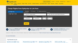 Syktyvkar to Leh Flights: Book Flights from SCW to IXL | Expedia