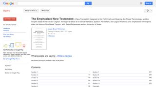 The Emphasized New Testament: A New Translation Designed to Set ...