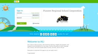 IXL - Pioneer Regional School Corporation