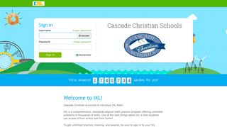 IXL - Cascade Christian Schools