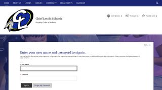 Sign In - Chief Leschi Schools