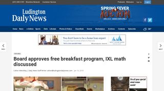 Board approves free breakfast program, IXL math discussed ...