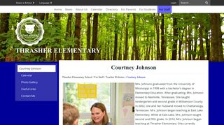 Courtney Johnson - Thrasher Elementary School