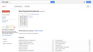 Ohio Poland-China Record