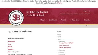 St. John the Baptist Catholic School :: Links to Websites