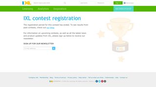 IXL - Contest registration