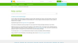 IXL - Help Center: Is there an IXL Android app?