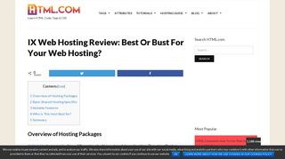 IX Web Hosting Review: Best Or Bust For Your Web Hosting? »