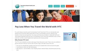 IYTC Youth Discounts | International Youth Travel Card - ISIC India