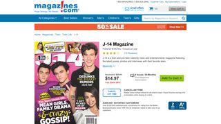 J-14 Magazine Subscription Discount | Magazines.com