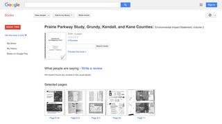 Prairie Parkway Study, Grundy, Kendall, and Kane Counties: ...