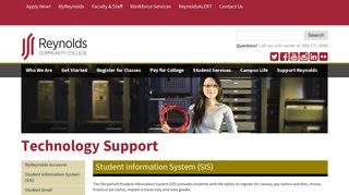 Student Information System (SIS) | Reynolds Community College