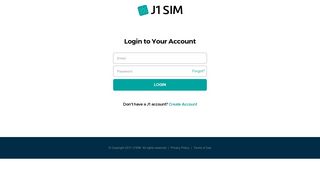 Login - J1 SIM Cards