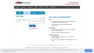 User - eFax Corporate: Log into My Account | Internet Fax Services Login