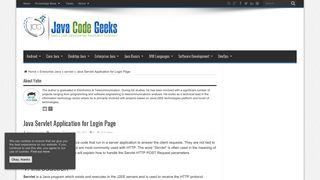 Java Servlet Application for Login Page - Examples Java Code Geeks