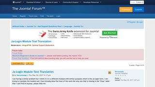 Ja-Login Module Text Translation - Joomla! Forum - community, help ...