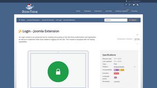 JA Login v2.7.0 - the module accounts for Joomla - OceanTheme