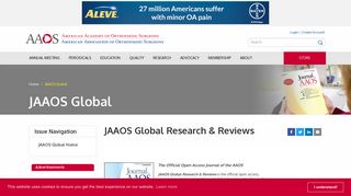 JAAOS Global Research & Reviews