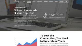 Billions of Keywords at Your Fingertips - Jaaxy