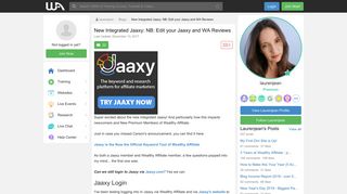 Jaaxy Login - Wealthy Affiliate