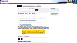Accessing JABS from home - Courts