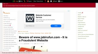 Beware of www.jabirufun.com - It is a Fraudulent Website