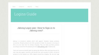 Jabong Login user- How to Sign in to Jabong.com? - Logins Guide