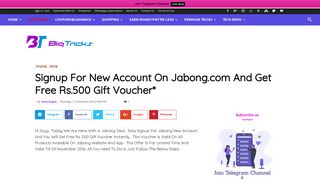 Signup For New Account On Jabong.com And Get Free Rs.500 Gift ...