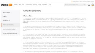 Terms and Conditions - Jabong