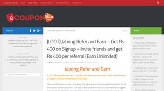 Jabong Refer and Earn - eCouponDeals