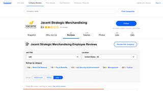 Working at Jacent Strategic Merchandising: Employee Reviews ...