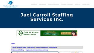Jaci Carroll Staffing Services Inc. - Waterbury Regional Chamber