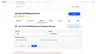 Working at Jaci Carroll Staffing Services: Employee Reviews | Indeed ...