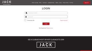 Login - JACK Entertainment Online | Free Casino Games & Slots