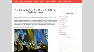 Jack Henry Banking For Clients Portal Login And Information ...