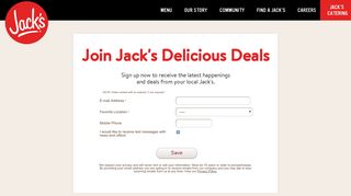 WIFI Signup - Jack's Family Restaurants