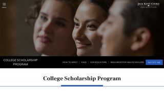 College Scholarship Program - Jack Kent Cooke Foundation
