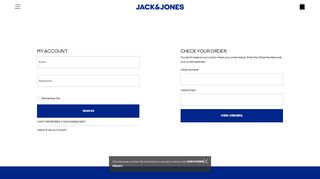 My Account Login - Jack & Jones