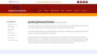 Jackie (Johnson) Fuchs | UAS Hall of Fame Inductee