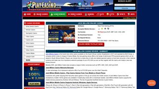 Jack Million Online Casino - R10,000 Free Welcome Bonus + 200 ...