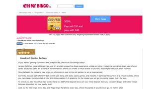Jackpot Cafe | £20 FREE play | Play Now - OhMyBingo