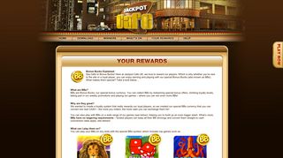 Your Rewards page - Jackpot Cafe