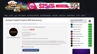 Jackpot Capital Casino $25 free bonus - 21.08.2018